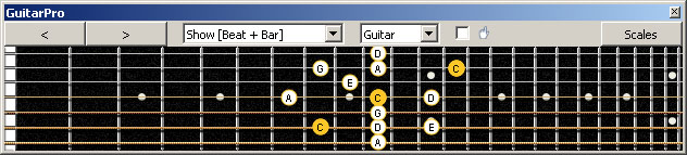 GuitarPro6 6E4E1:7D4D2 C pentatonic major scale 1313131 sweep pattern